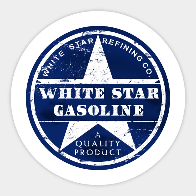 White Star Gasoline Sticker by Urbanvintage